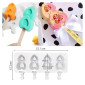 Molde paleta corazón doble x 4 cav