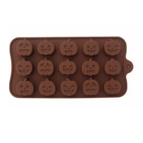 Molde silicona choco calabazas x15