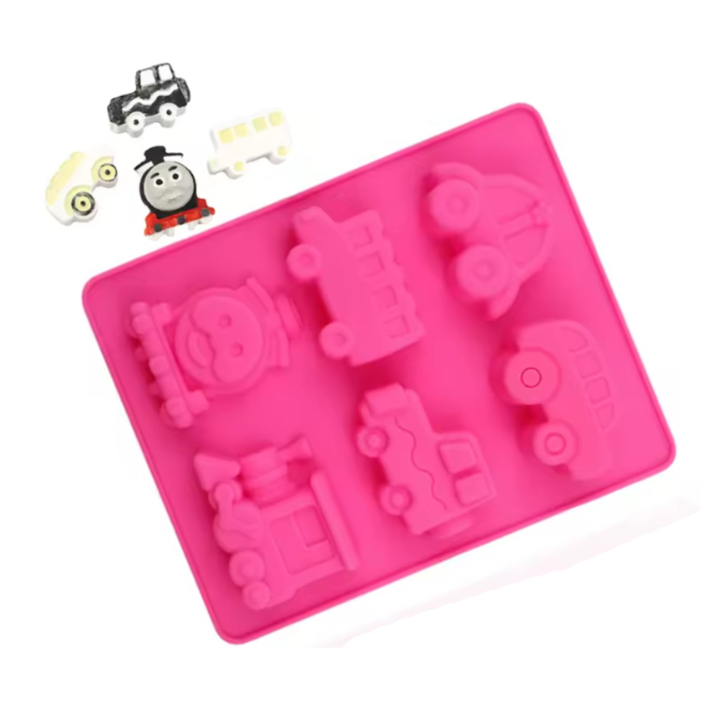 Molde silicona trenes x 6 cav