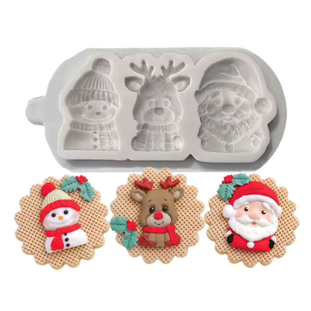 Molde silicona navideño fondant