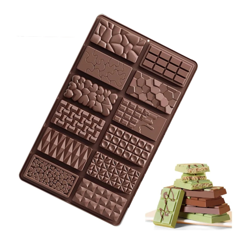 Molde silicona chocolatinas decoradas x 12 cav