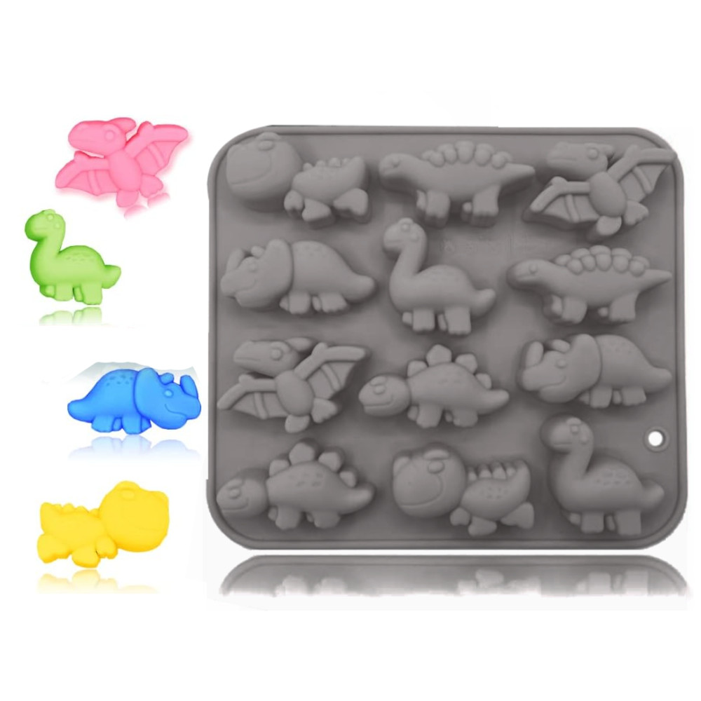 Molde silicona dinosaurios gomitas y chocolates
