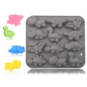Molde silicona dinosaurios gomitas y chocolates