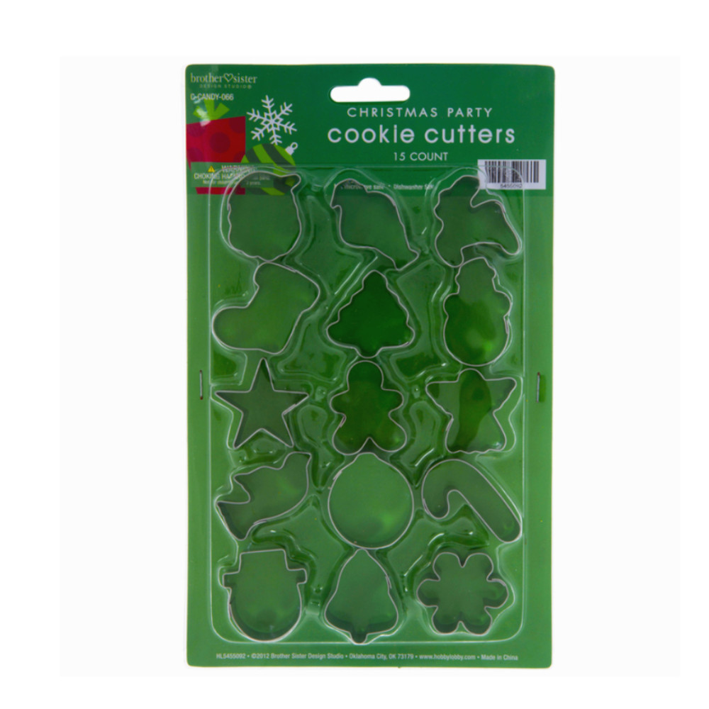 Juego cortadores navideños x 15 pcs