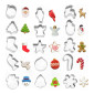 Juego cortadores navideños x 15 pcs