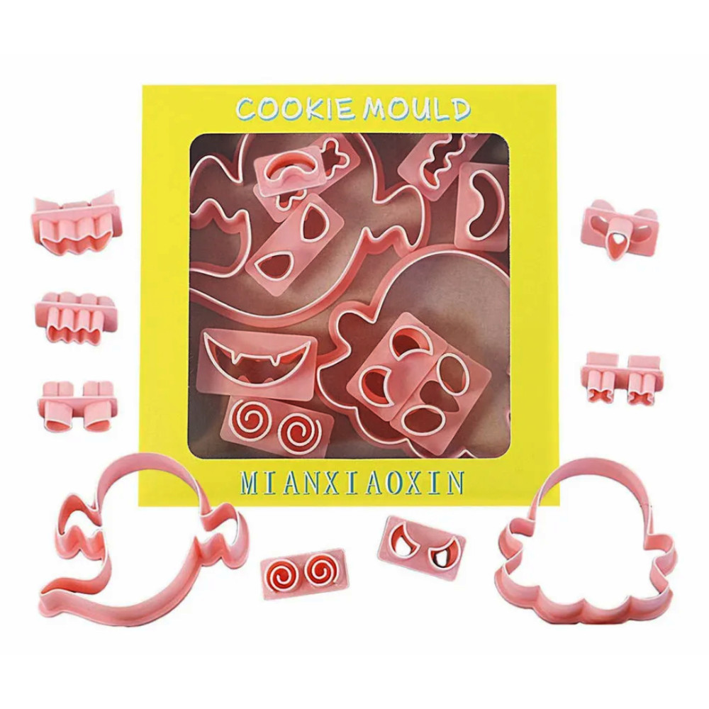 Juego cortadores fantasmas con sello 3D