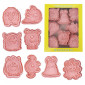 Juego cortadores mounstros con sello 3D
