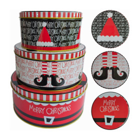 Juego tarros merry christmas elfo x 3 Und