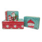 Juego tarros santa & snowman x 3 Und