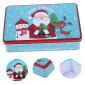 Tarro navidad santa & snowman  19x11.5 x 5 cm