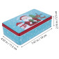 Tarro navidad santa & snowman  19x11.5 x 5 cm