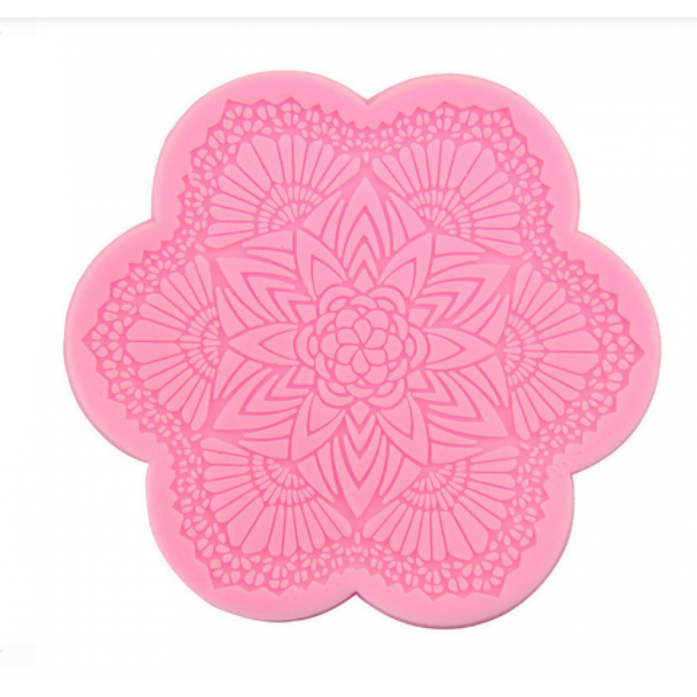 Molde silicona flor encaje