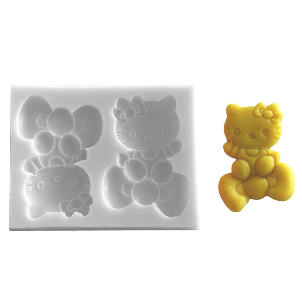 Molde silicona hello kitty x 2 cav