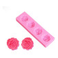 Molde silicona rosas x 4 cav