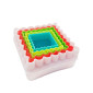 Juego cortador cuadrado liso/ondulado x 5 Und