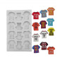 Molde silicona camiseta futbol x 12 cav