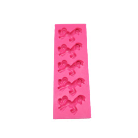 Molde silicona ponis X 5 Cav