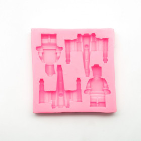 Molde silicona piezas de lego