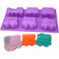 Molde silicona ponque en forma de tren x 6 cav