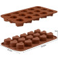 Molde Choco corazones decorados x 15 cav 