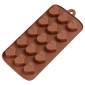 Molde Choco corazones decorados x 15 cav 