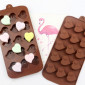 Molde Choco corazones decorados x 15 cav 