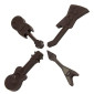 Molde choco instrumentos musical x 10 cav