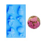Molde silicona ponque baby shower x 6 cav