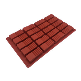 Molde silicona barritas con lineas x 20 cav