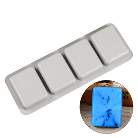 Molde sil jabón rectangular x 4 Cav