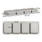 Molde sil jabón rectangular x 4 Cav