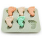 Molde silicona piesitos x 6 cav