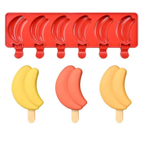 Molde paleta Banano x 6 Cav