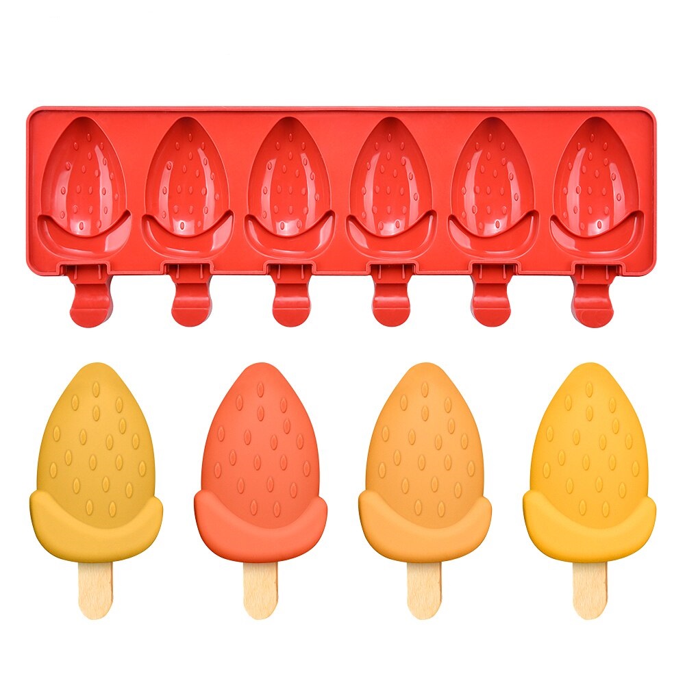 Molde paleta Fresas x 6 Cav