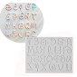 Molde silicona abecedario disney x 3 pcs