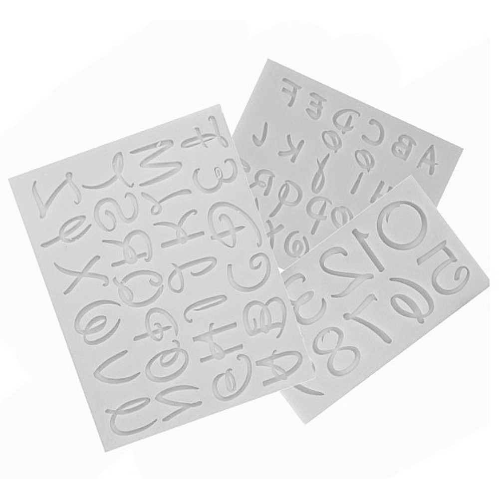 Molde silicona abecedario disney x 3 pcs