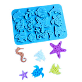 Molde fondant animales de mar x 7