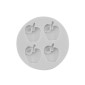 Molde silicona manzanas x4