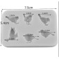 Molde silicona pajaritos x 6 cav