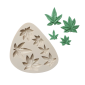 Molde silicona hojas de marihuana x 6 cav
