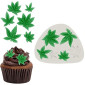 Molde silicona hojas de marihuana x 6 cav