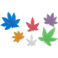 Molde silicona hojas de marihuana x 6 cav