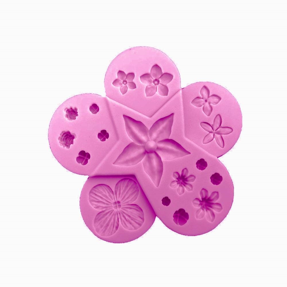 Molde silicona flor de flores