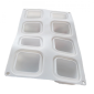Molde silicona profesional cuadrados x 8 cav