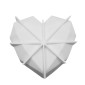 Molde silicona de corazón geométrico 