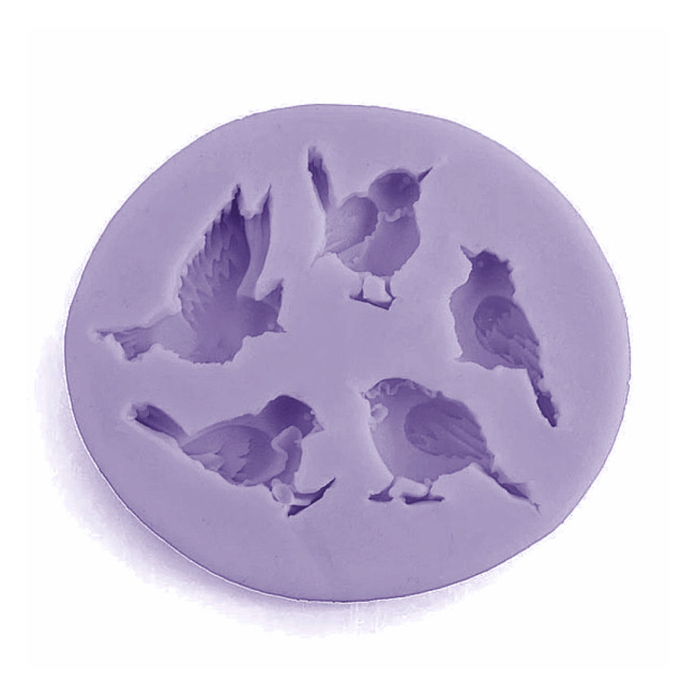 Molde silicona pajaritos x 4 cav