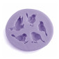 Molde silicona pajaritos x 4 cav