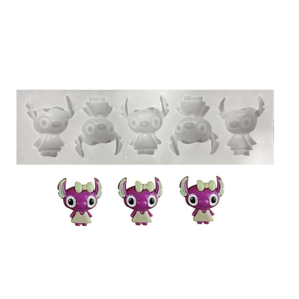 Molde silicona stitch x 5 cav
