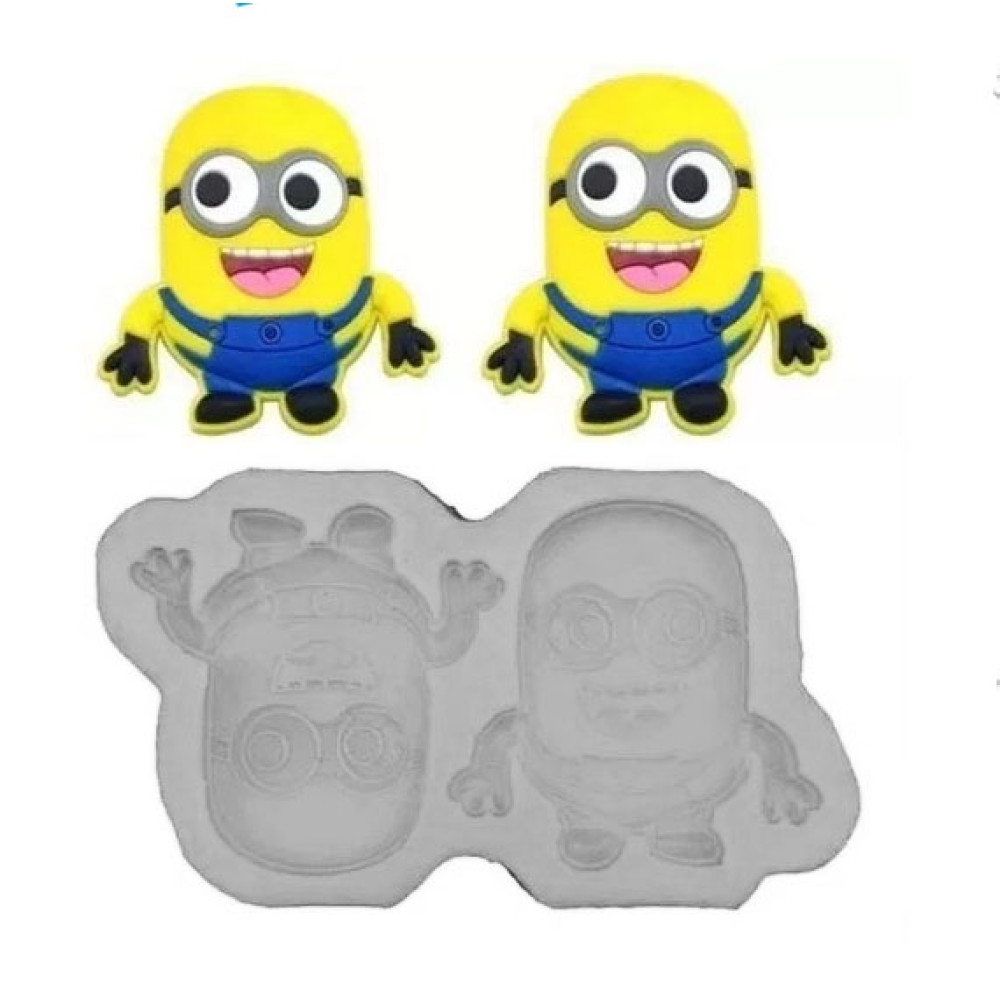 Molde silicona minions x2