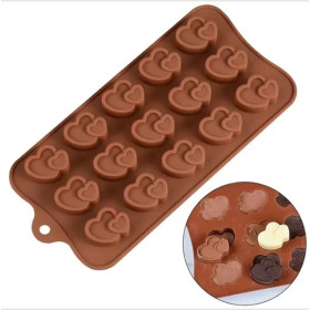 Molde choco corazón doble  x15 Cav